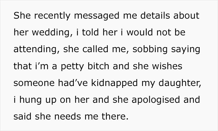 “AITA For Refusing To Attend My Brother’s Wedding After My SIL Left My 2-Month-Old On A Park Bench?”