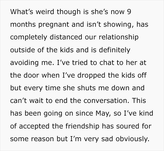 Best Friend’s Mysterious Pregnancy Causes Rift, No Baby Bump At 9 Months Leaves Friend Puzzled