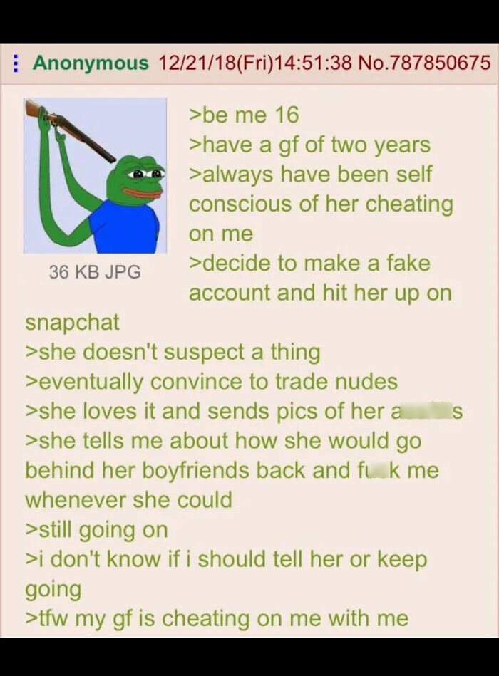 Anon's GF Cheated On Him With Him