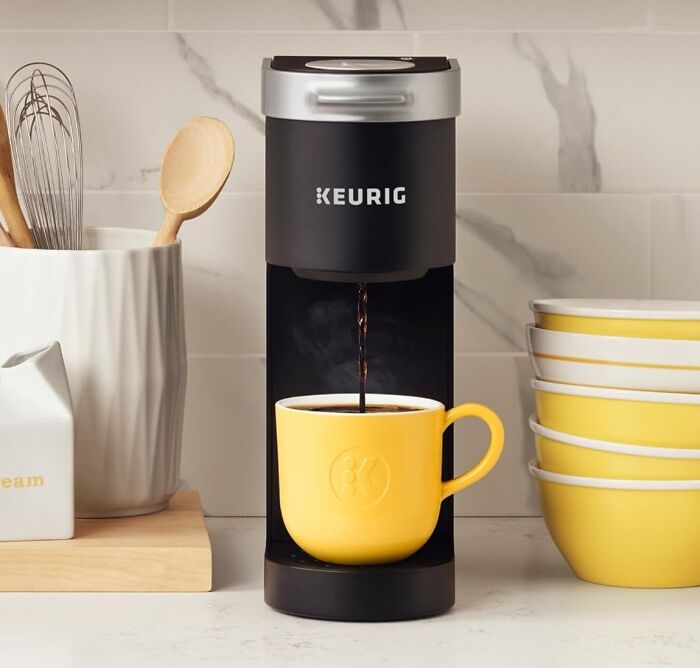 This Keurig K-Mini Single Serve Coffee Maker Is The Compact Caffeine Companion That Will Fit Perfectly Into Your Tiny Apartment (Or Your "I Need Coffee But I Don't Want To Commit To A Full Pot" Lifestyle)