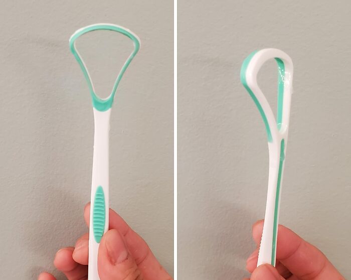 "One hand plastic tongue cleaner. Purchased it don’t remember when and it still cleans the muscle !" - Exciting_Ad_7369