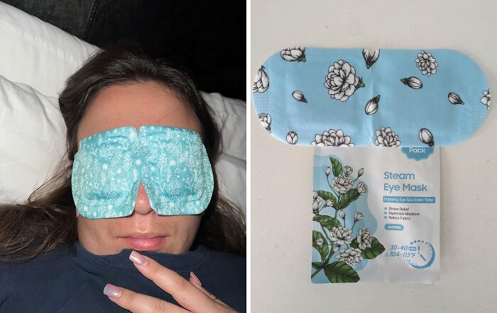 These Steam Eye Masks Are The Warm Hug Your Tired Eyes Have Been Craving After A Long Day Of Staring At Screens (Or Just Dealing With Life)