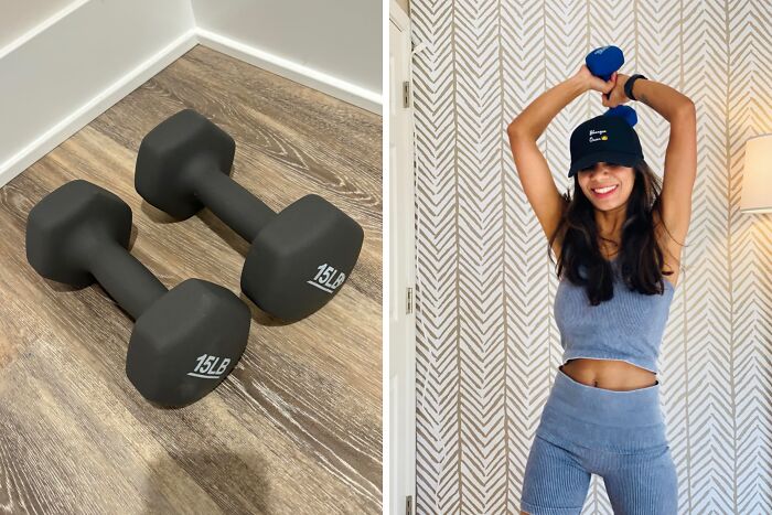  You Will Finally Be On Your Way To Jennifer Aniston Arms Thanks To These Neoprene Covered Dumbells 