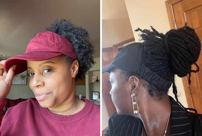 A Natural Hair Backless Cap Is The Stylish Solution For Rocking Your Curls And Braids Without Sacrificing Your Style (Or Squishing Your Hair)