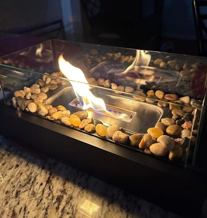 A Tabletop Fire Pit With S'mores Maker Kit Is The Cozy Campfire Your Living Room Has Been Craving, Minus The Smoke And Bug Spray