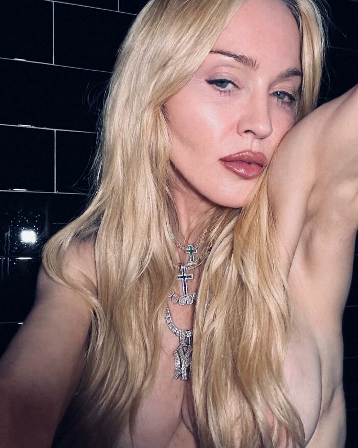 Madonna’s Topless Selfie With Rumored Beau Makes Fans Think She’s Had “Too Much Bad Work Done”