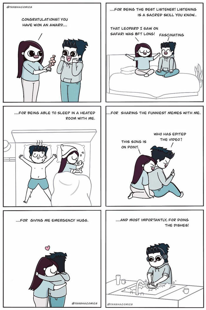 Heartwarming Comics: Aaryansha Sinha’s Charming Sketches Of Everyday Love