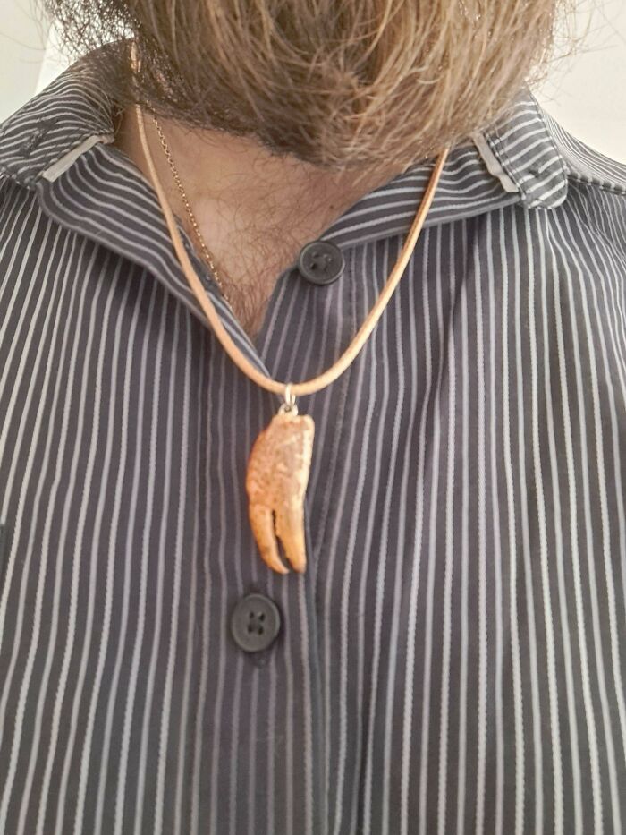 My Mother In Law Made A Necklace Out Of My Pet Crabs Claw