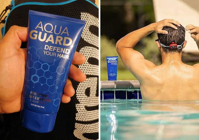 This Aquaguard Pre-Swim Hair Defense Cream Is The Shield Your Hair Never Knew It Needed, Battling Chlorine And Other Pool Nasties To Keep Your Locks Looking Luscious, Even After A Long Day Of Swimming