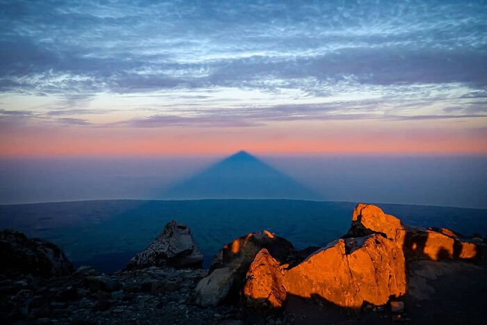 Mt Taranaki Being Projected Onto The Ocean At Sunrise. Well Worth The 2am Start