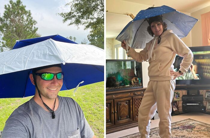 This Hands Free Foldable UV Protection Umbrella Cap Is The Hands-Free Shade Solution For Those Sunny Days When You Need To Keep Your Cool (And Your Hands Free For More Important Things Like Ice Cream Cones)