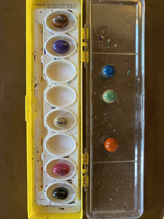 My Son’s Watercolors Got Left In The Sun, And They Shrank Into Round Balls