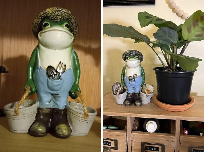 This Gardening Frog Statue Is The Whimsical Companion Your Flower Beds Have Been Missing - He's Always Ready To Lend A Helping Hand