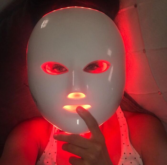 Your Skincare Routine Just Got A Futuristic Upgrade With This LED Light Therapy Mask - It's Like A Spaceship For Your Face, Blasting Away Blemishes And Boosting Collagen Production