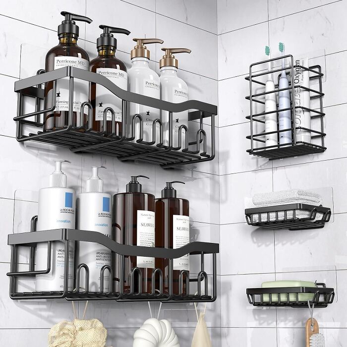 Upgrade Your Shower Game With This Stylish And Functional Shower Organizer - Because Who Doesn't Love A Tidy Bathroom?