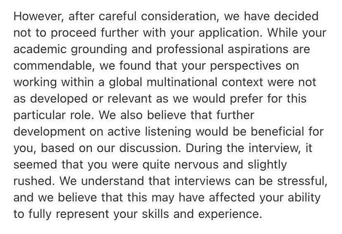 Got Feedback From My Interview…