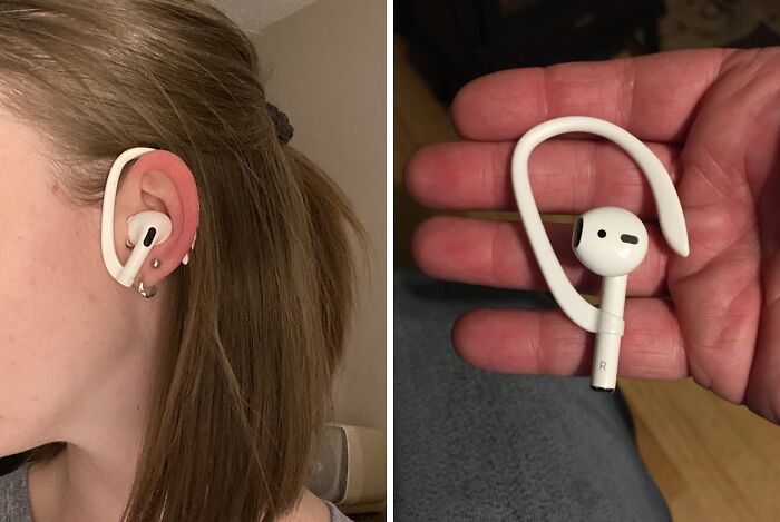  AirPods Ear Hooks Are The Snug Hug Your AirPods Need To Stay Put During Your Most Intense Workouts (Or Your Most Enthusiastic Headbanging Sessions)