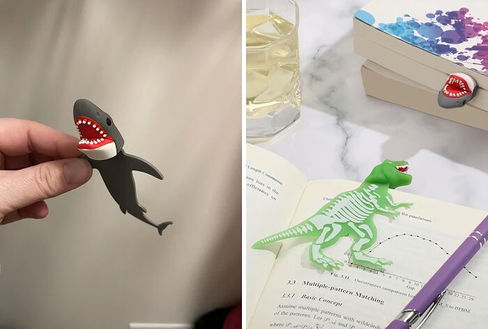 These Shark & Dinosaur Bookmarks Are The Perfect Way To Keep Your Place In Your Favorite Book While Channeling Your Inner Paleontologist Or Marine Biologist