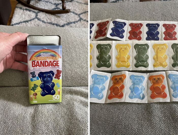  Gummy Bear Shaped Self Adhesive Bandages Are The Sweetest Way To Mend Those Minor Boo-Boos, Turning First Aid Into A Fun And Tasty Experience