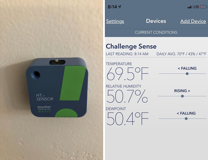 This Temperature & Humidity Sensor Is The Sherlock Holmes Of Your Home, Uncovering The Secrets Of Your Indoor Climate And Helping You Create The Perfect Environment For Your Plants, Pets, And Yourself