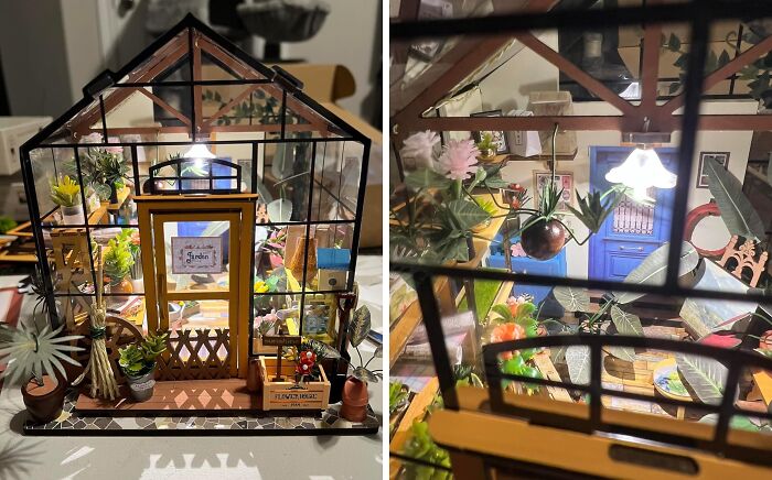 With This DIY Miniature Greenhouse, You Can Meticulously Assemble Every Tiny Detail Of Your Own Greenhouse, From Delicate Plants To Miniature Gardening Tools