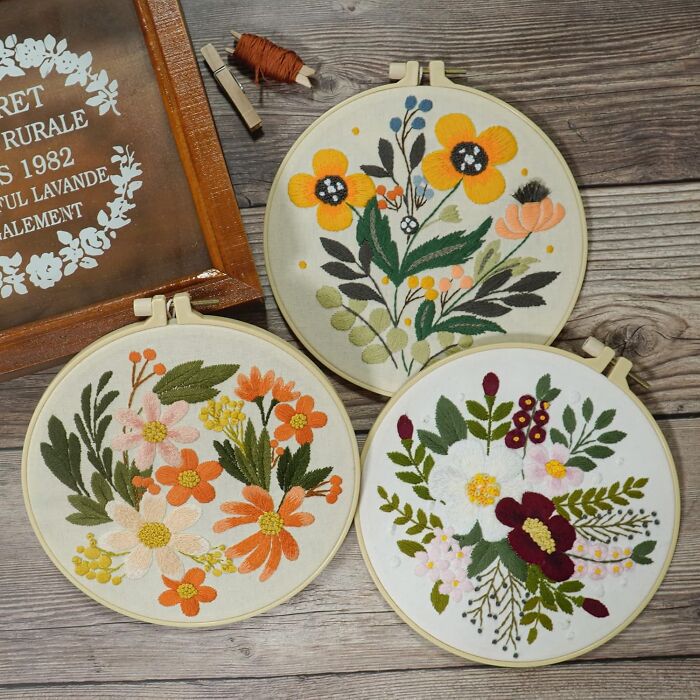 This Beginner-Friendly Kit Includes Everything You Need To Start Stitching, With Four Unique Patterns And All The Necessary Tools. Embroidery Kit For Beginners - The Perfect Way To Unwind And Create Something Beautiful.