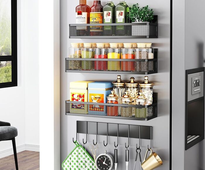 Your Fridge Is About To Become A Spice-Tacular Organized Oasis With This Miyawell Magnetic Spice Rack – No More Digging Through Cluttered Shelves For That Elusive Oregano!