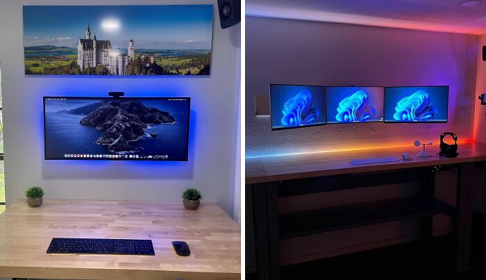 Your Desk Is About To Glow Up Like It's Starring In A Sci-Fi Movie, Thanks To This Philips Hue Smart LED Light Strip