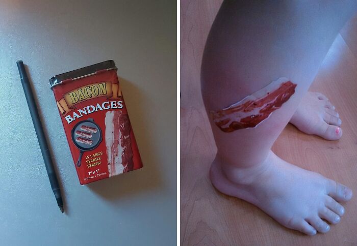 These Bacon Strip Bandages Will Make Your Boo-Boos Feel A Whole Lot Better (And Might Even Make You Crave A Blt)