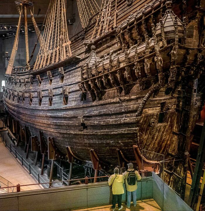 The Swedish Warship Vasa. It Sank In 1628 Less Than A Mile Into Its Maiden Voyage And Was Recovered From The Sea Floor After 333 Years Almost Completely Intact