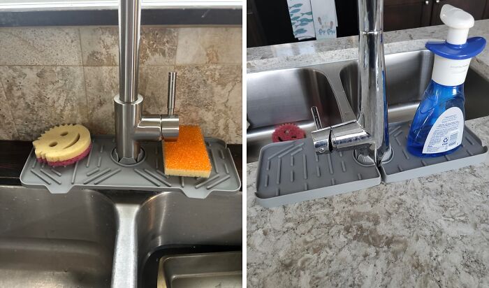 Water Stains Are So Last Season. This Silicone Faucet Sink Mat Is The Chic Upgrade Your Kitchen Deserve