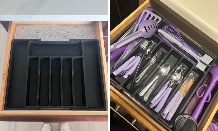 This Silverware Drawer Organizer Is The Marie Kondo Of Your Cutlery, Transforming Your Chaotic Drawer Into A Silverware Sanctuary Where Every Fork And Spoon Knows Its Place