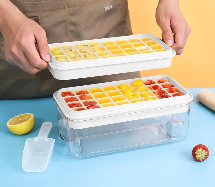 Your Ice Cubes Are About To Get An Upgrade. This Ice Cube Tray With Lid And Bin Is The Vip Lounge Of Your Freezer