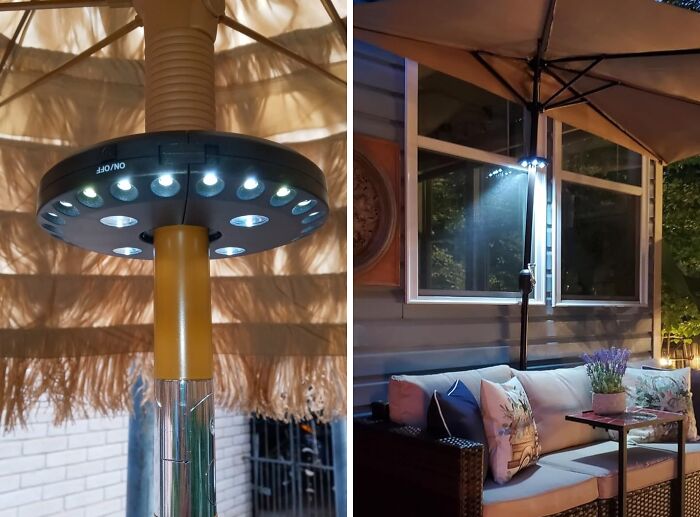 Turn Your Patio Into A Moonlit Oasis With This Patio Umbrella Light - It's The Perfect Way To Keep The Party Going Even After The Sun Goes Down!