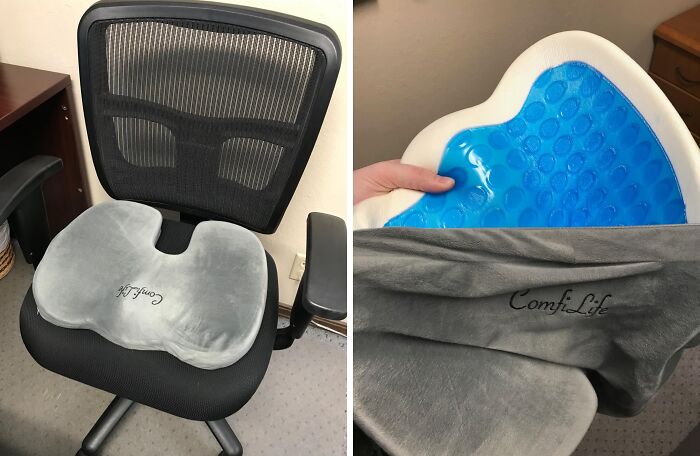 Forget About Fidgeting And Squirming In Your Chair, A Non-Slip Gel & Memory Foam Coccyx Cushion Will Make You Feel Like You're Sitting On A Cloud