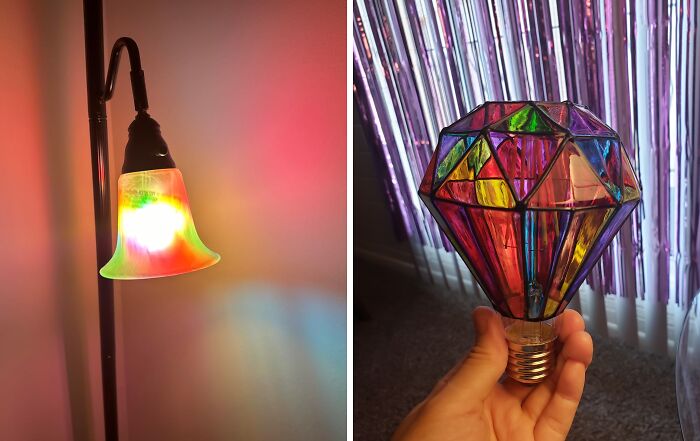 Forget Boring Light Bulbs! This Edison Stained Glass Bulb Will Turn Your Room Into A Kaleidoscope Of Color