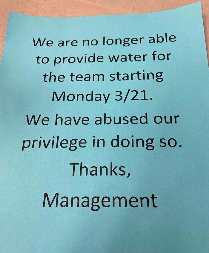 The Place My Girlfriend Works At Just Posted This Sign In Their Break Room. The Company Had Record Profits Last Year