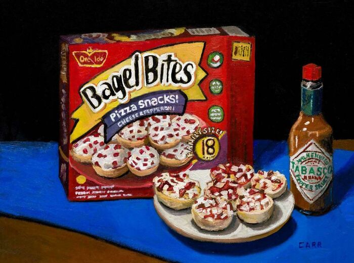 My Oil Painting Of Bagel Bites