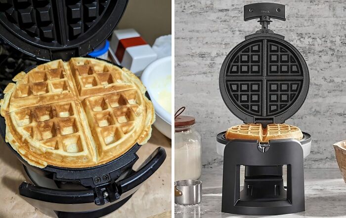 Breakfast Just Got A Whole Lot More Fun With This Round Flip Belgian Waffle Maker - Get Ready To Flip Out Over Perfectly Fluffy Waffles!