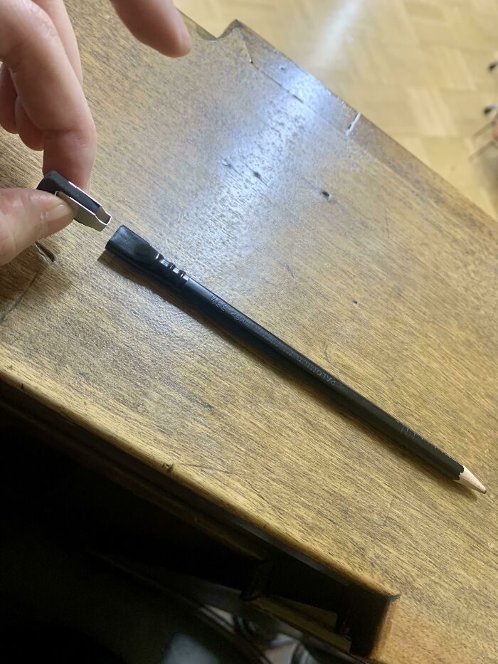 My Pencil Has A Removable Eraser End That Can Extend The Life Of The Eraser