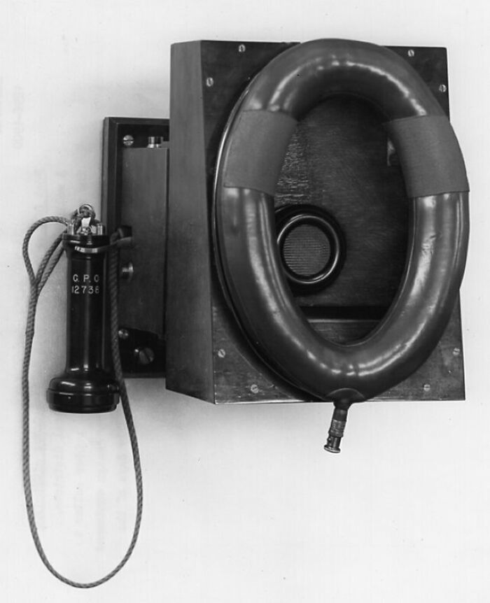 1896 Post Office Horse Collar Telephone To Prevent Bystanders From Overhearing The Conversation