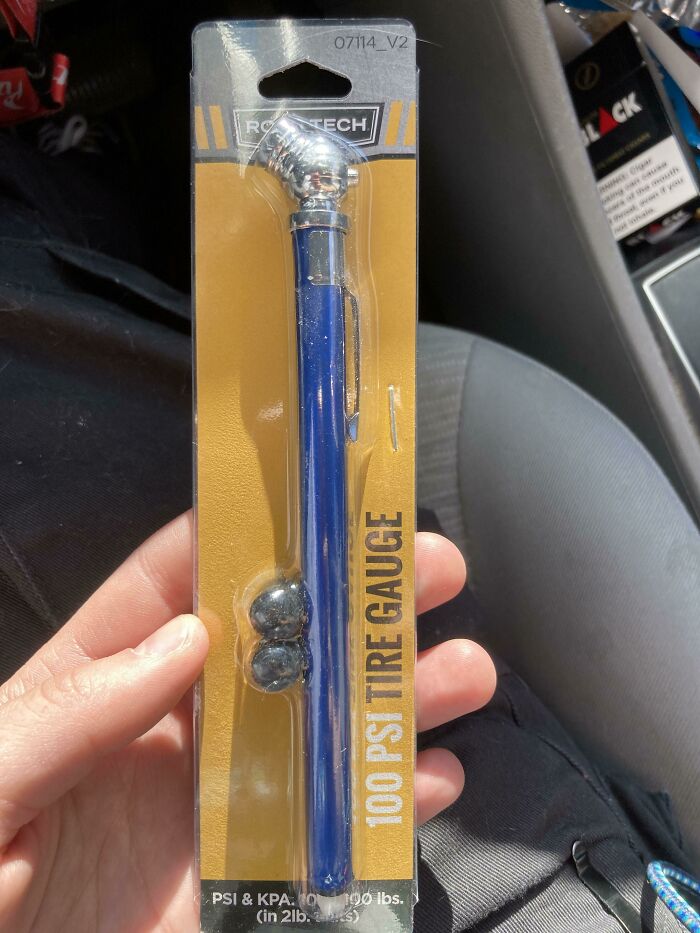 I Needed A New Tire Pressure Gauge - This One Comes With Two Caps For The Nozzles On The Tire Because They Are Easily Lost!