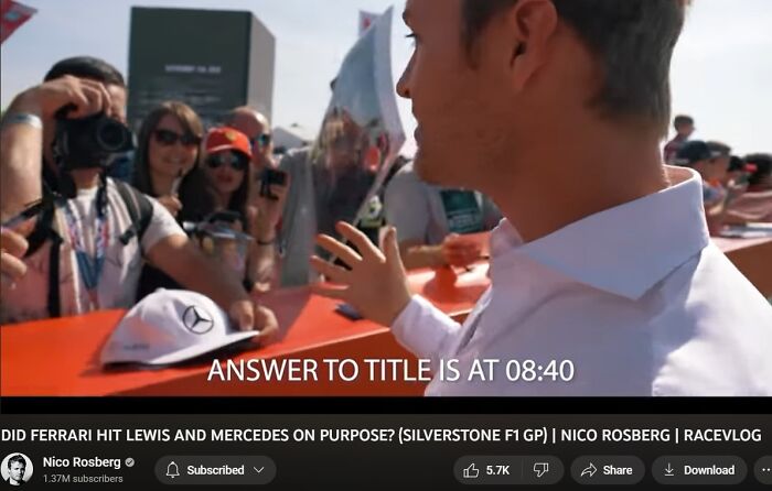 Nico Rosberg Gave The Timestamp For The Answer To The Video Title, Saving You Time If You Just Wanted To Know His Opinion