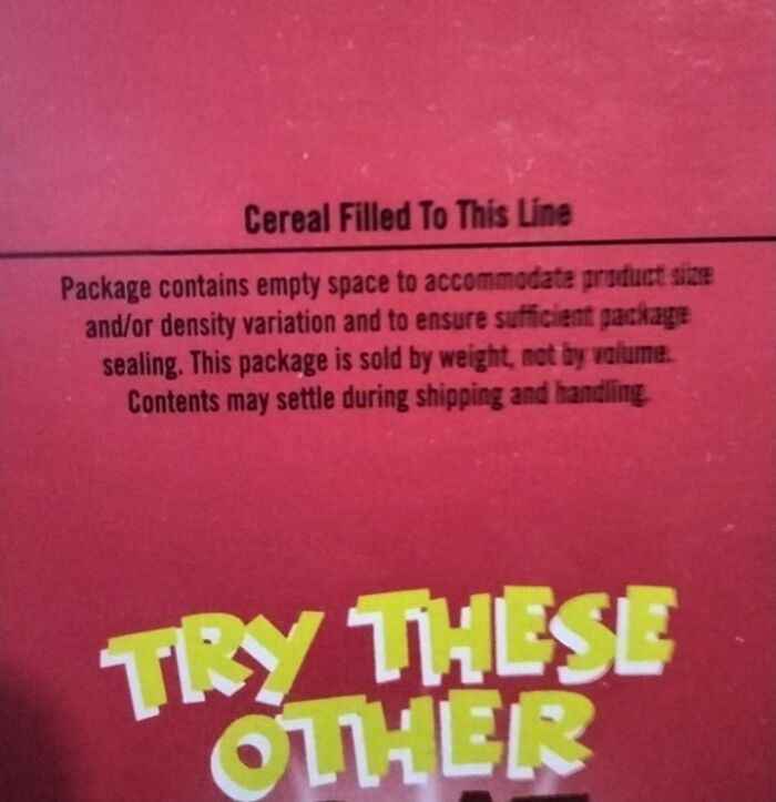 Captain Crunch Boxes Show You Exactly How Full The Box Is From The Factory