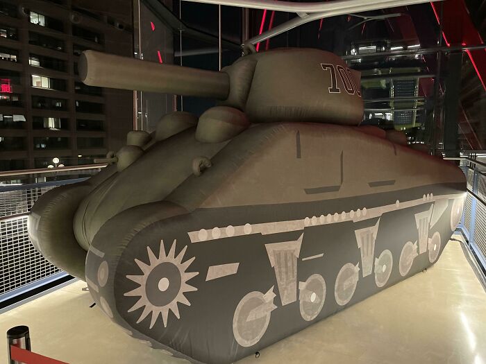 Inflatable Tank Decoy Used In WWII To Fool The Germans Into Thinking The Allies Were Going To Invade Hundreds Of Miles From The Actual D-Day Landing Sites