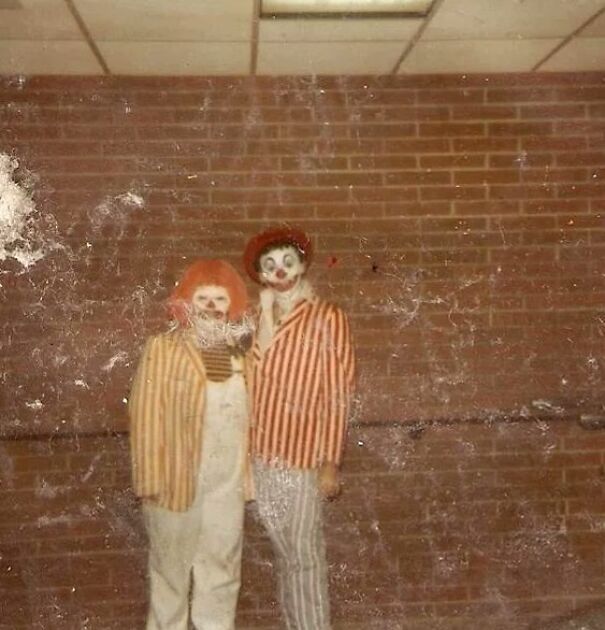 A Photo Of Clowns Found At An Abandoned Old Folks Home