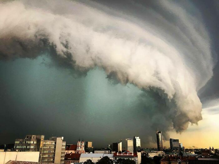 Tormenta en Vilnius, Lituania