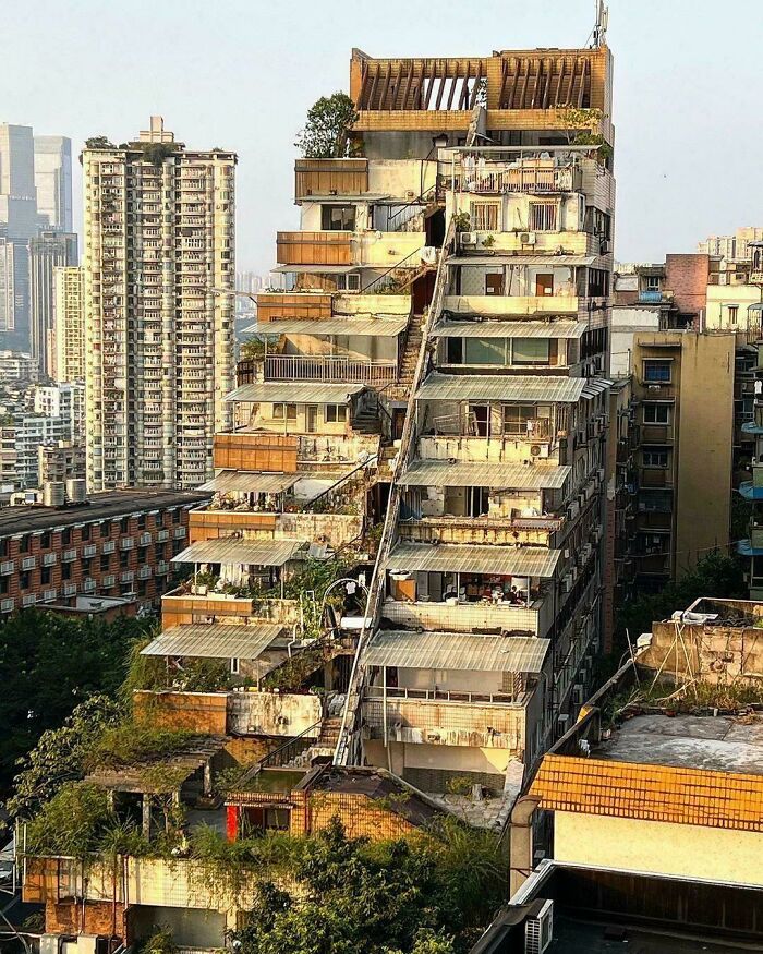 An Old Residential Building In Chongqing, China