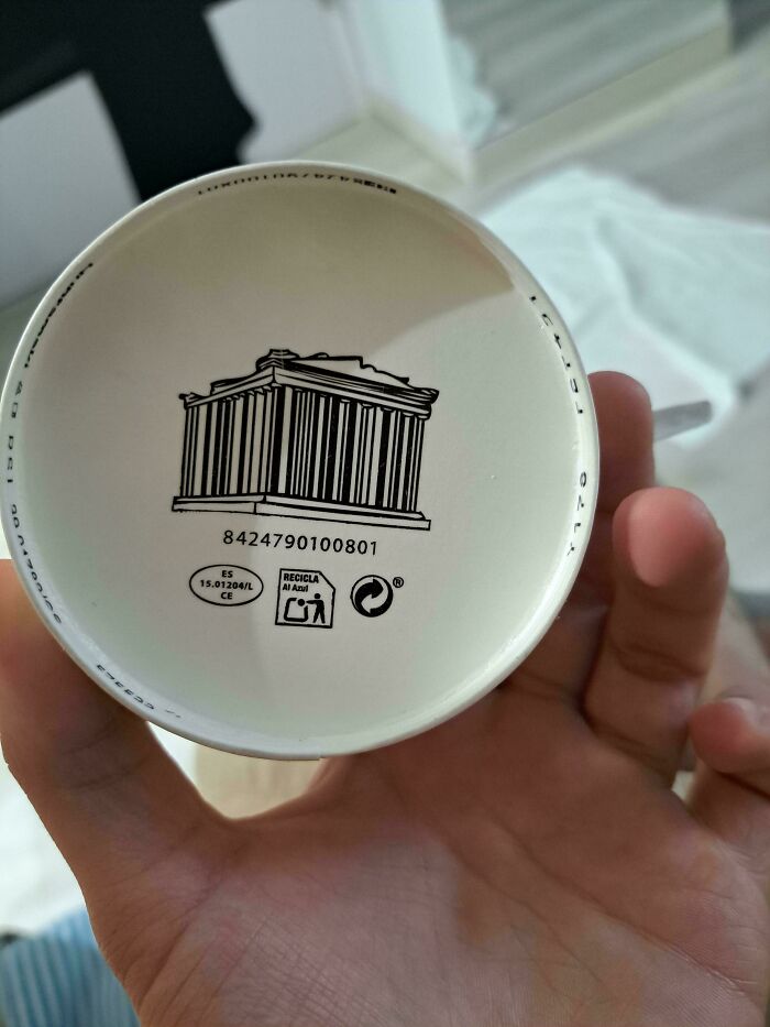 This Parthenon Barcode On A Greek Yogurt