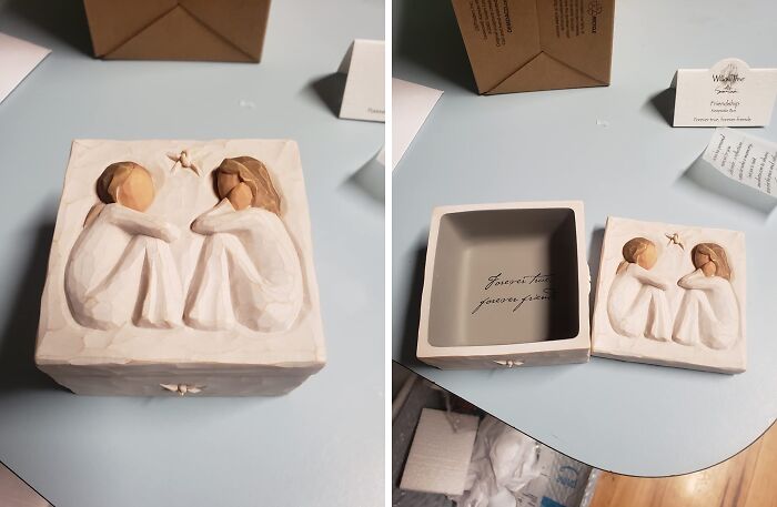 A Willow Tree Friendship Keepsake Box Is A Tangible Reminder That Even Though You're Leaving, Your Friendship Is Forever